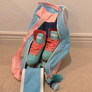 Impala roller skates with cute travel bag girls sz 2